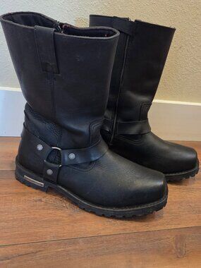 Milwaukee Leather Men's 11" Square Toe Motorcycle Classic Harness Boot - 13EEE